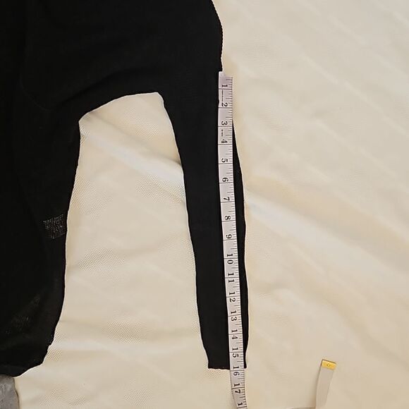 Sweet Baby Gal Women's Knitted Sheer Long Sleeves Top S/M Black - Picture 12 of 16